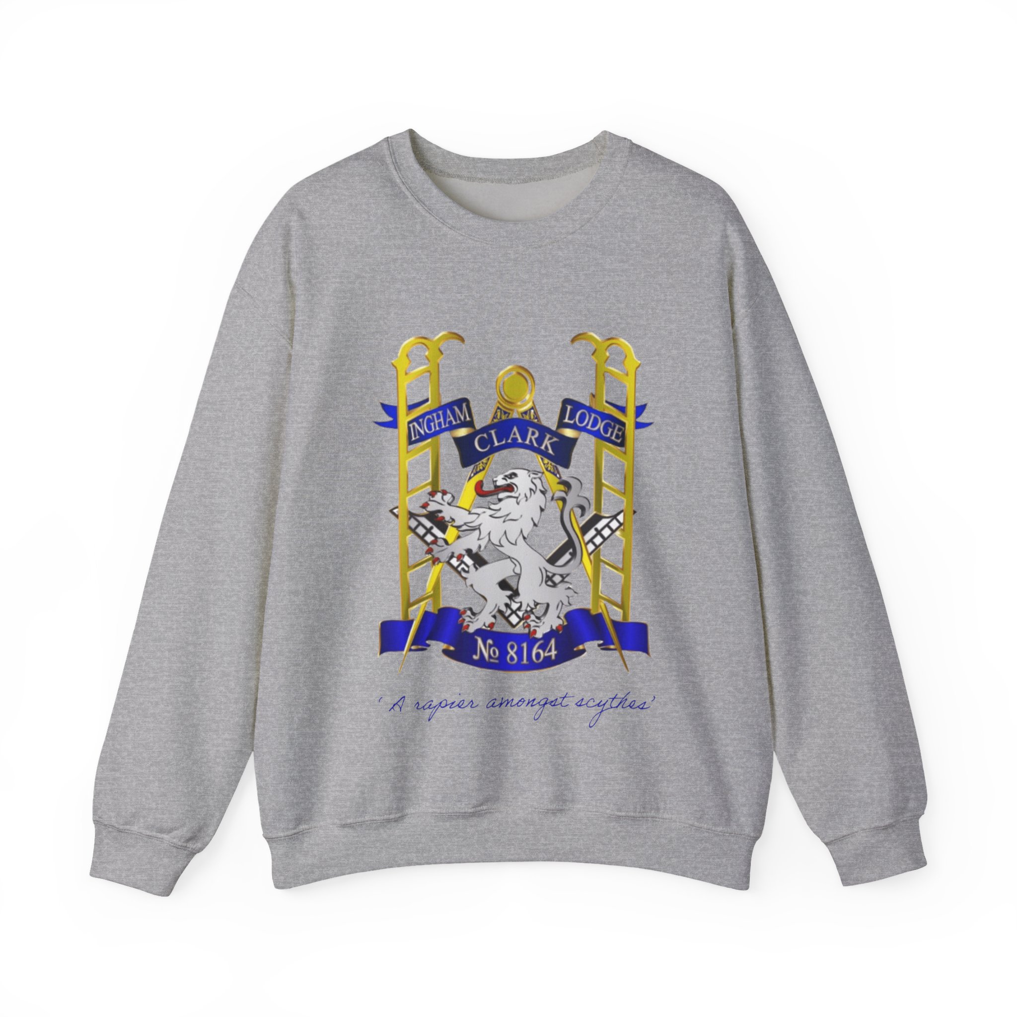 Sweatshirt — "No. 8164" Ingham Clark Lodge Crest Crewneck - Image 5