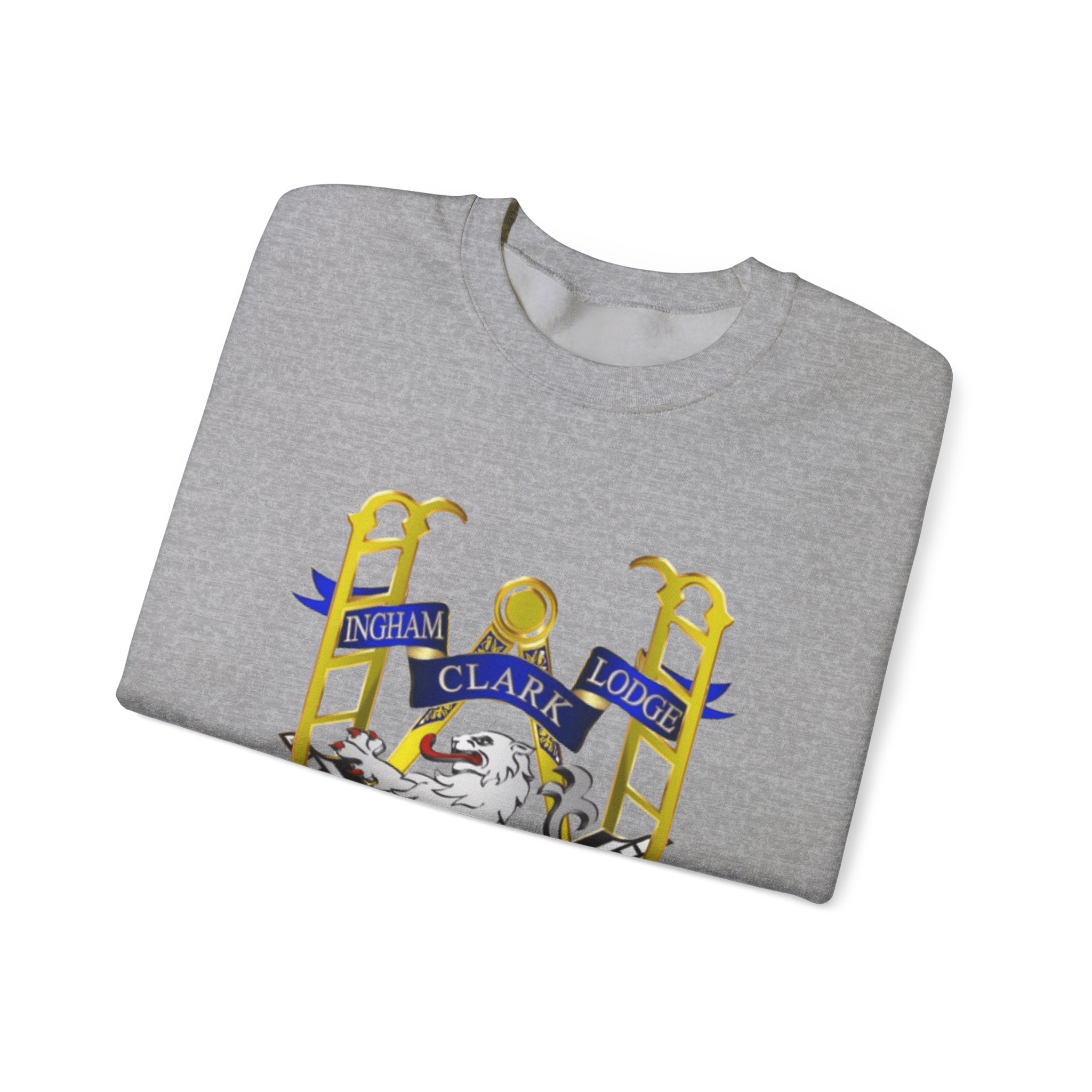 Sweatshirt — "No. 8164" Ingham Clark Lodge Crest Crewneck - Image 7