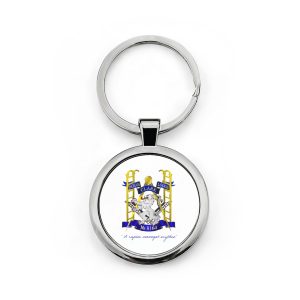 Ingham Clark Stainless Steel Round Keychain
