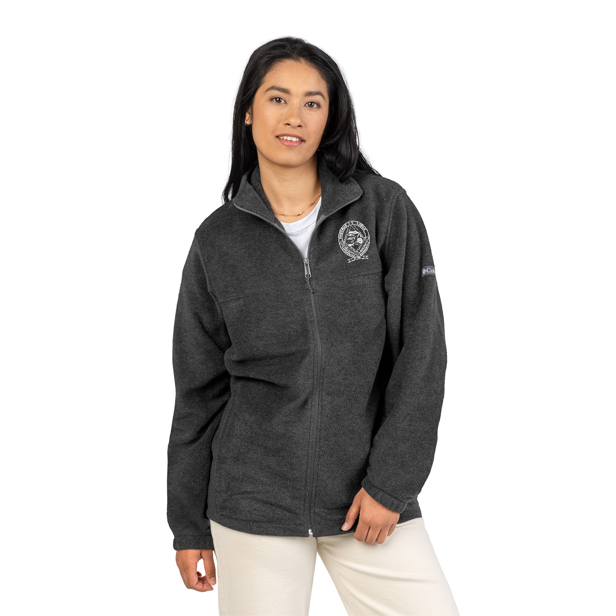 Enborne 7906 - Embroidered Polar Bear Patch Fleece Jacket - Image 3