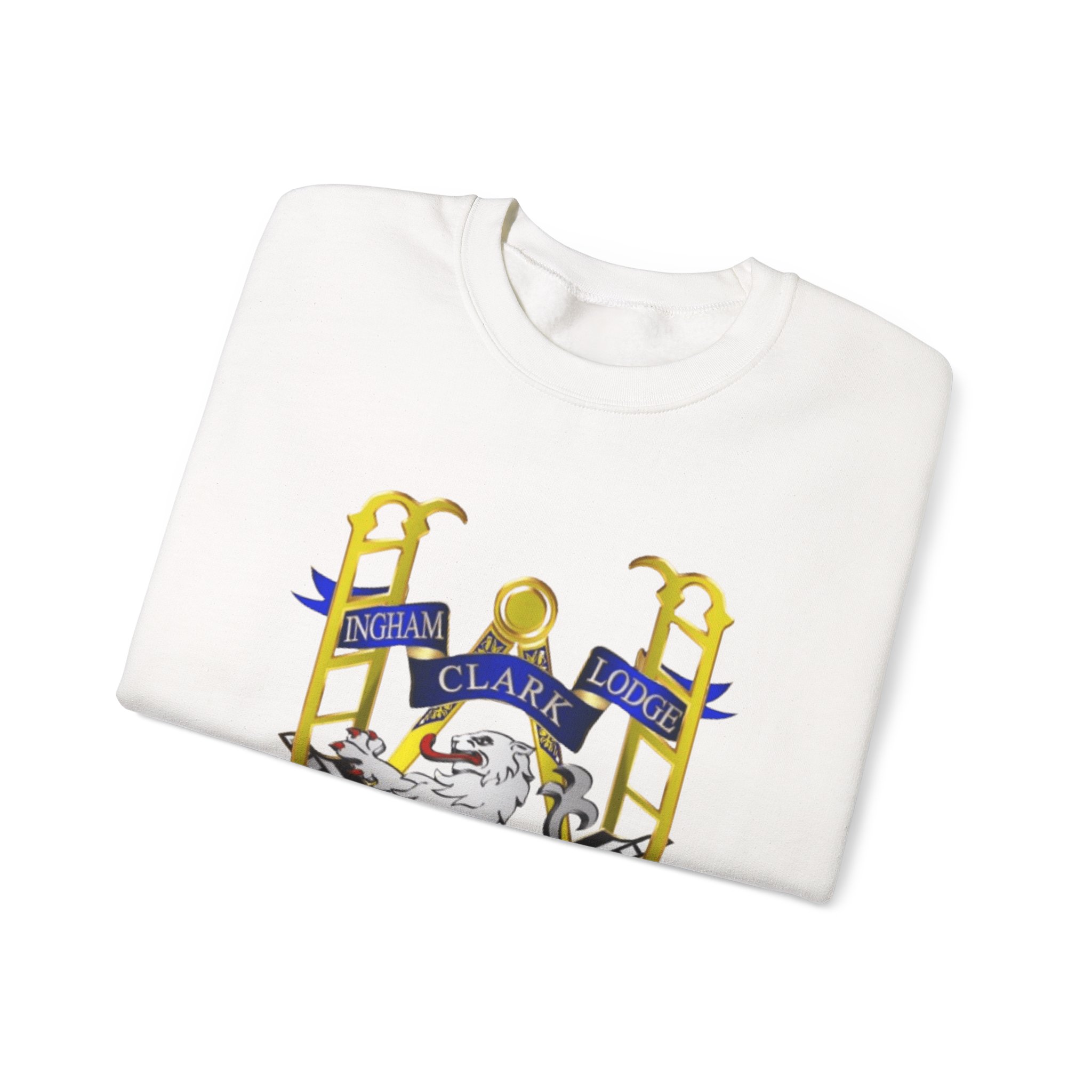 Sweatshirt — "No. 8164" Ingham Clark Lodge Crest Crewneck - Image 3