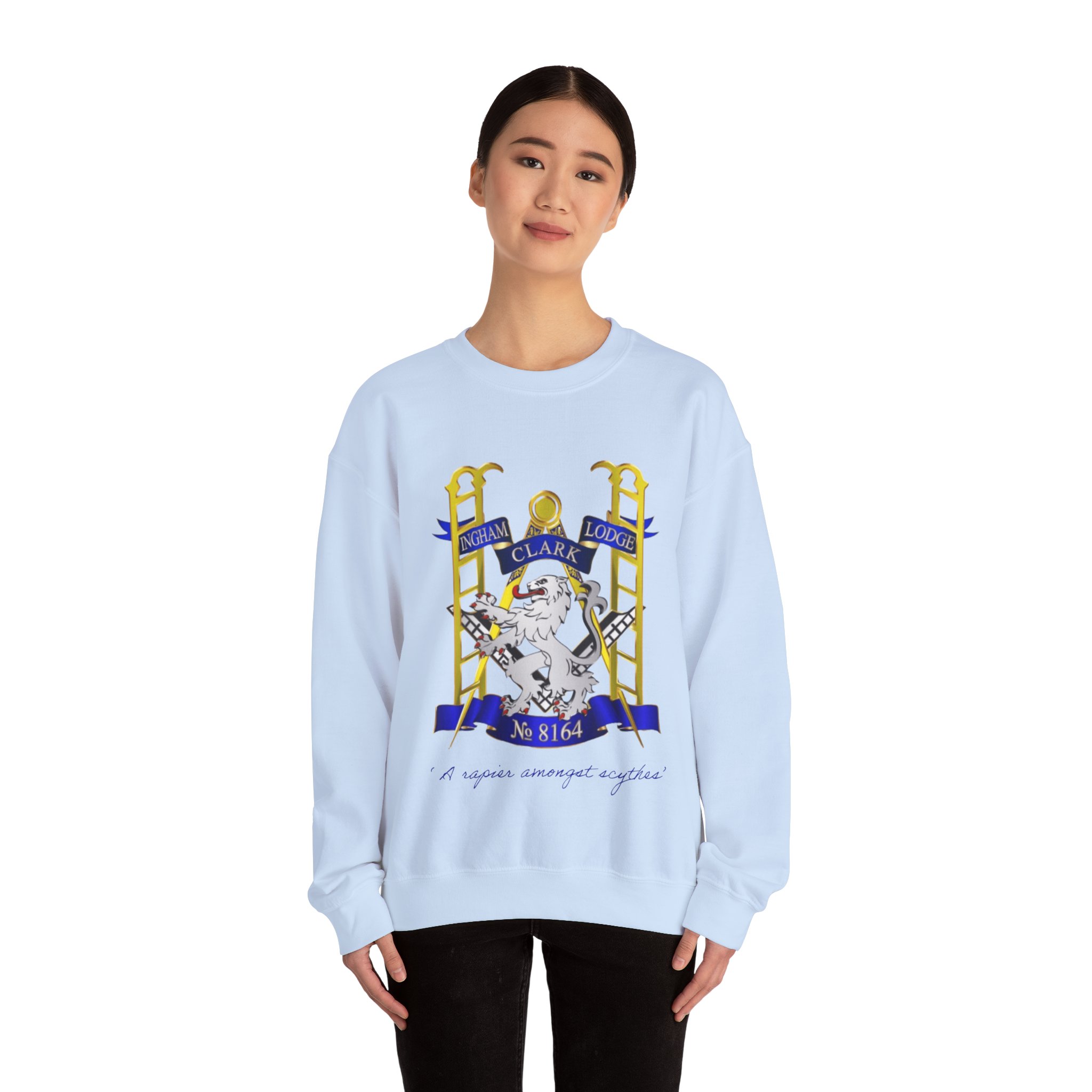 Sweatshirt — "No. 8164" Ingham Clark Lodge Crest Crewneck - Image 16