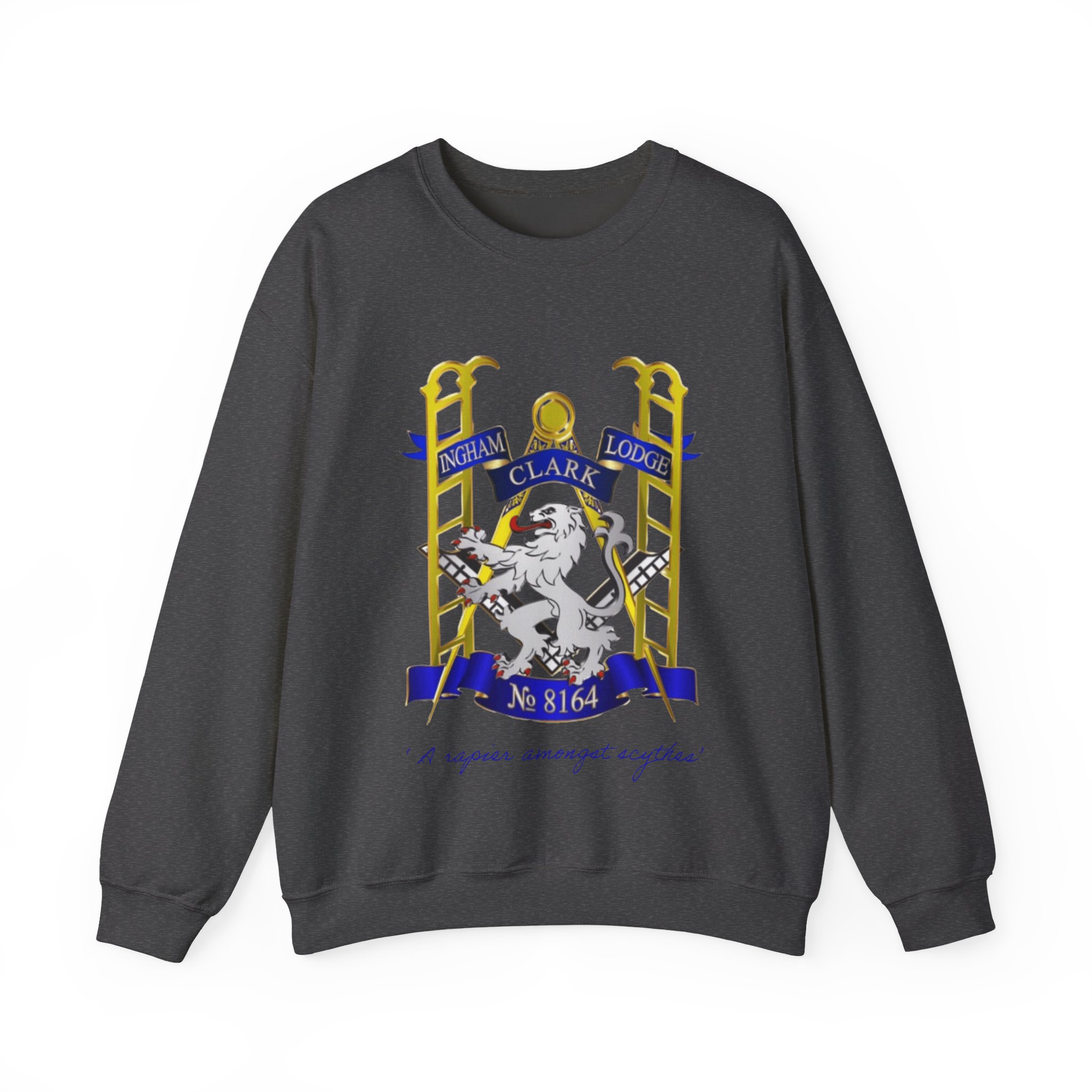 Sweatshirt — "No. 8164" Ingham Clark Lodge Crest Crewneck - Image 9