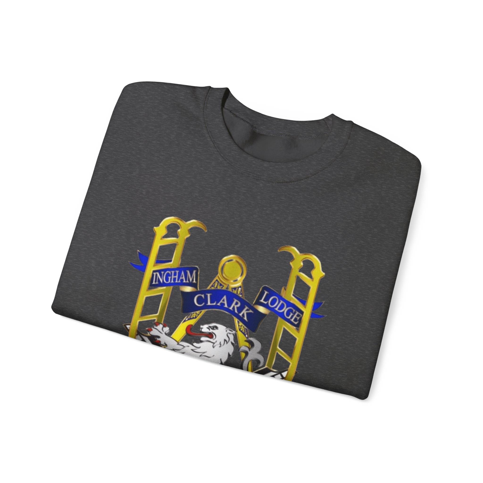 Sweatshirt — "No. 8164" Ingham Clark Lodge Crest Crewneck - Image 11